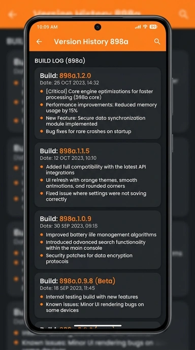 Riwayat Versi 898a untuk Android