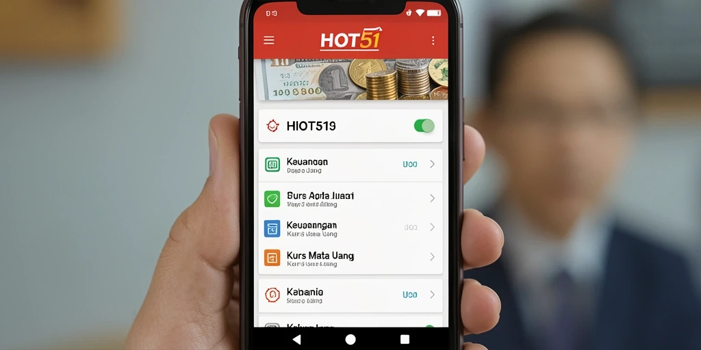 Tampilan antarmuka aplikasi HOT51 yang informatif dan mudah digunakan.