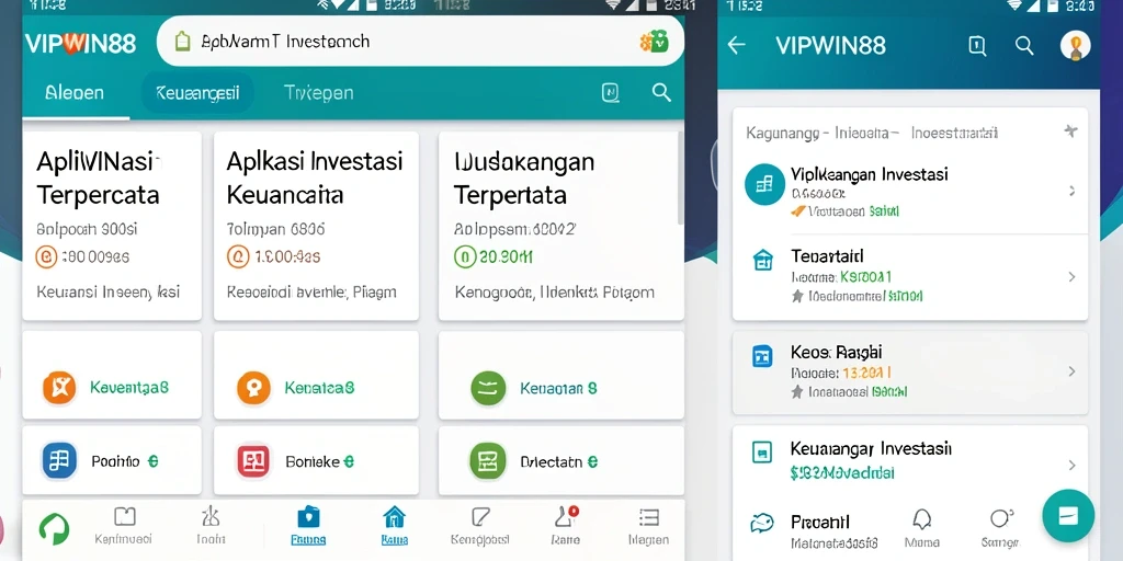 Tampilan antarmuka sederhana dan intuitif dari aplikasi Investasi VIPWIN88.
